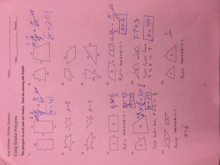Similar Polygons Worksheet Answers Db excel