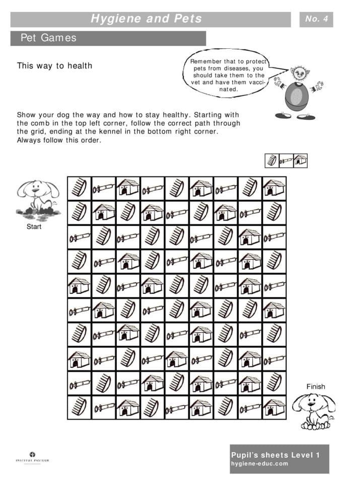 Hygiene And Pets Worksheets For Kids Level 1  Personal Hygiene