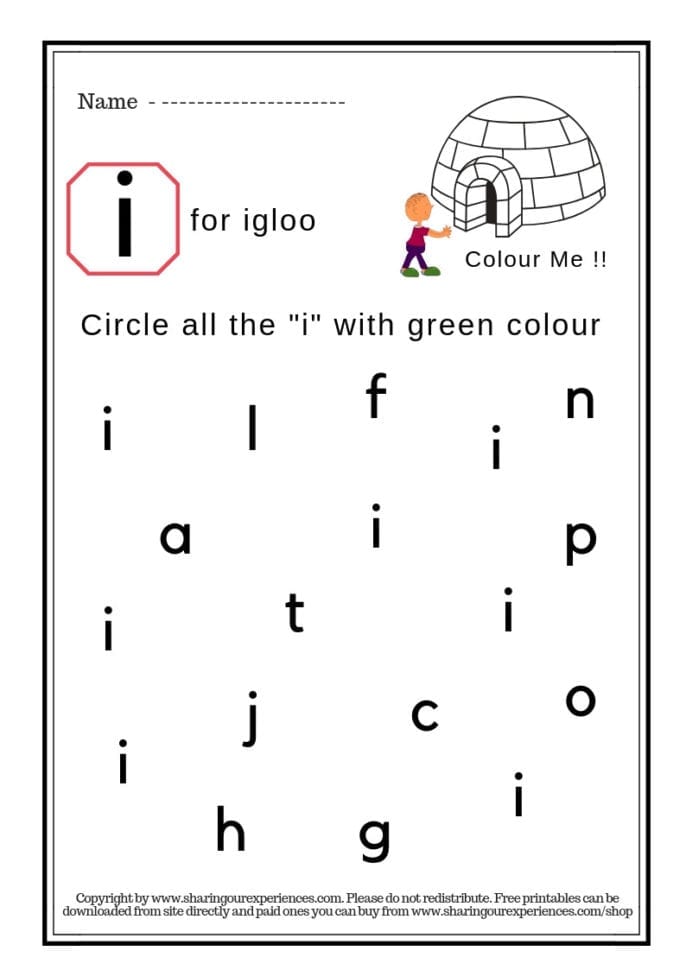 I Spy Small Alphabets Worksheets For Kids 3 Yrs And Above  Alphabets  Recognition Cover Page  30 Worksheets Printables  Worksheets