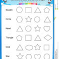 Identify And Color The Correct Shape Worksheet Stock Vector