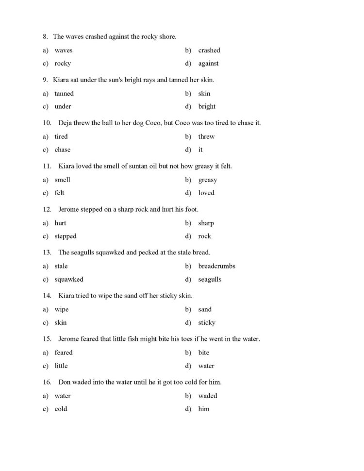 Identifying Adjectives Test 1  Reading Level 1  Preview