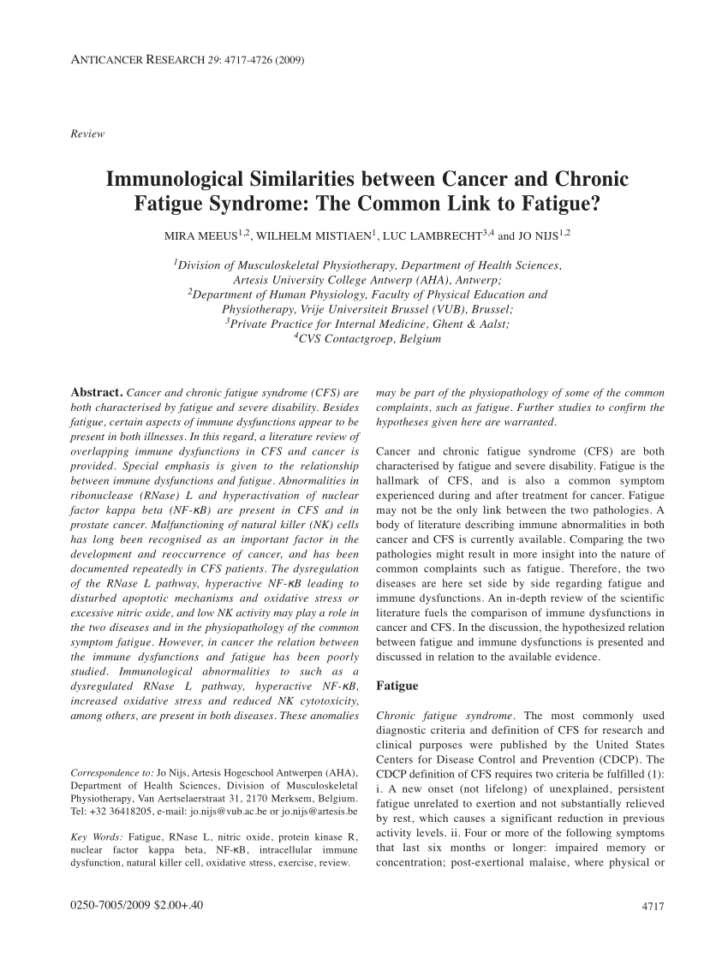 Impaired Natural Immunity Cognitive Dysfunction And