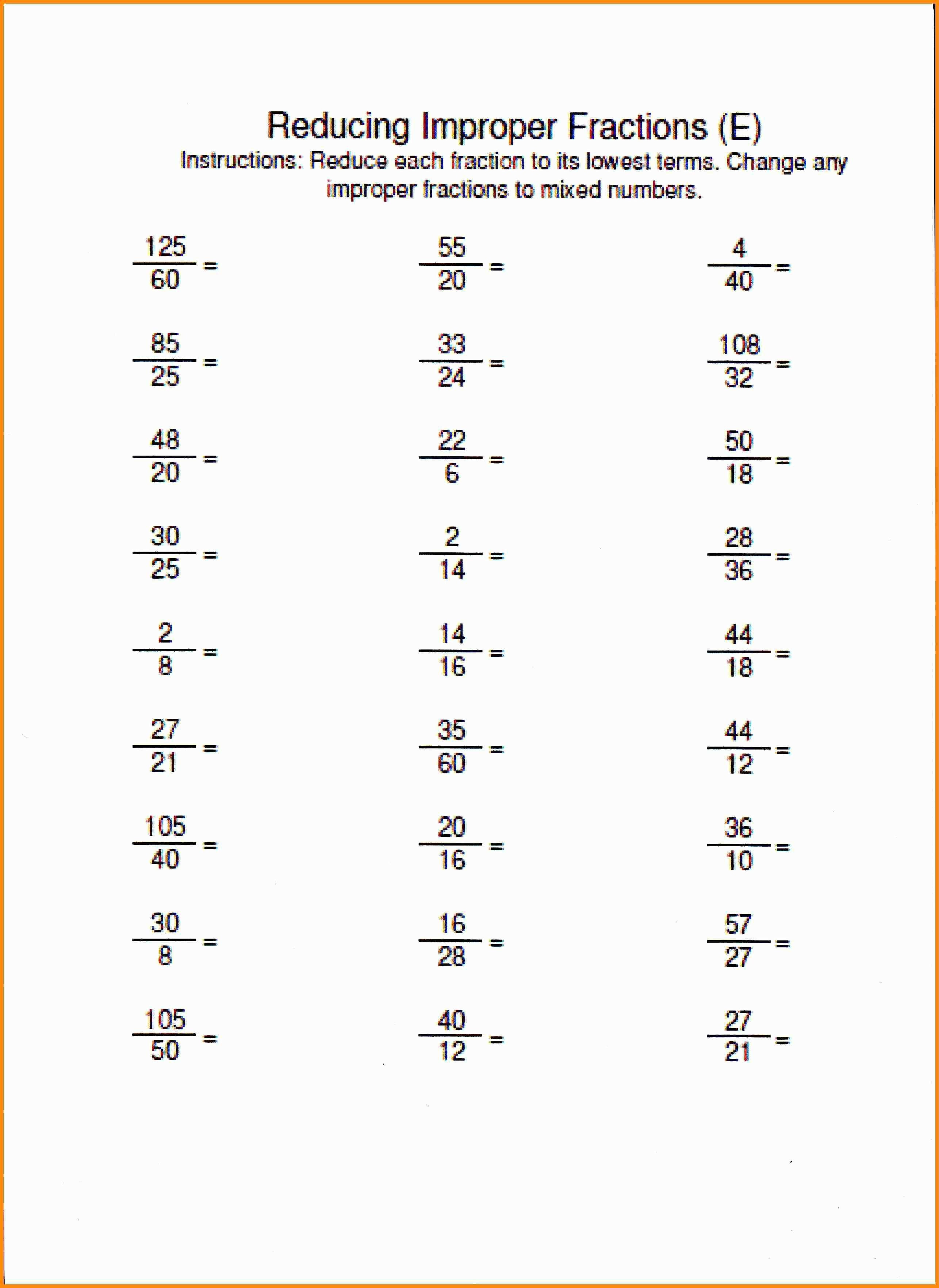 Improper Fractions And Mixed Numbers Super Teacher Worksheet