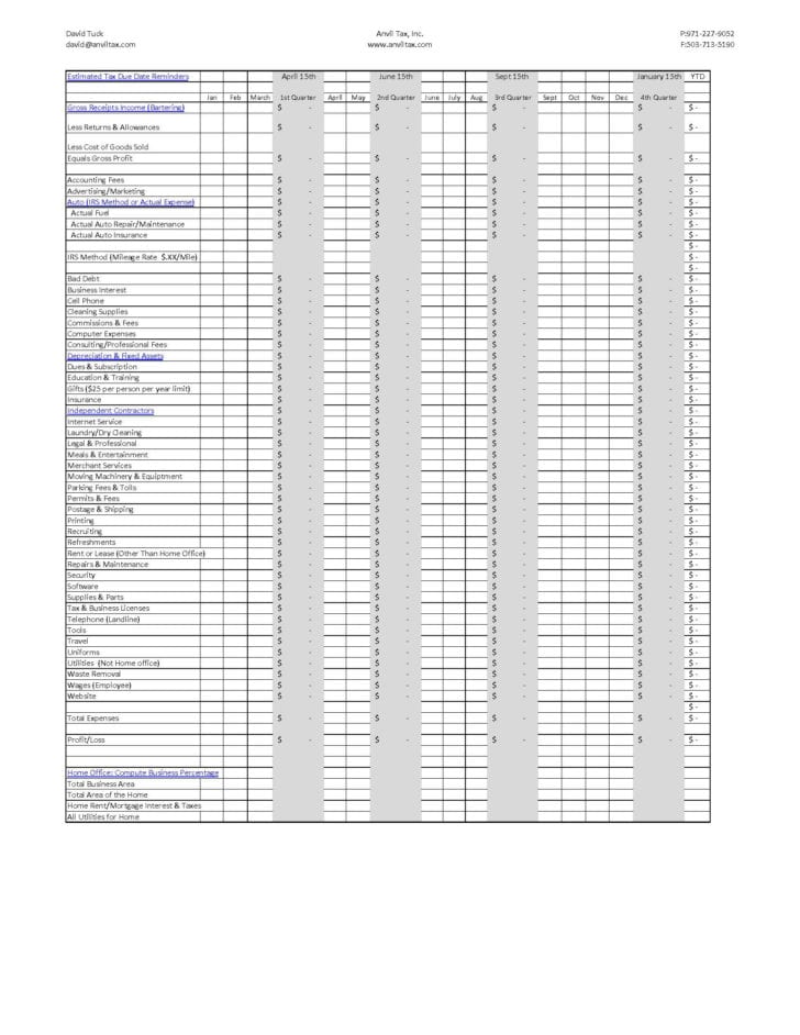 Tax Preparation Worksheet Tax Preparation Worksheet