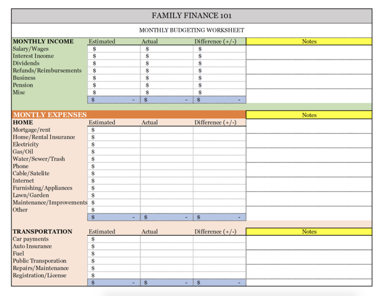 Income And Expense Worksheet — db-excel.com