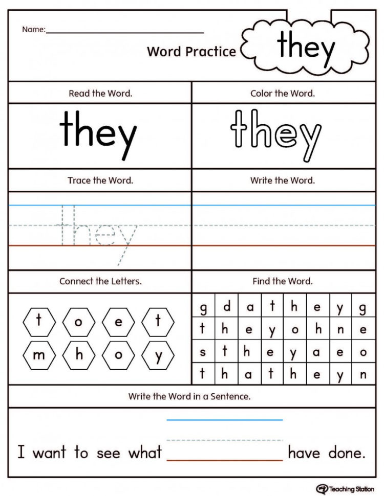 Incredible Preschool Sight Words Printables Printable Word