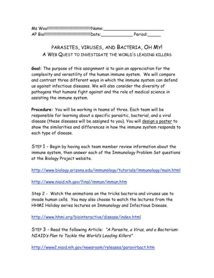 Infectious Disease Worksheet Answer Key Infectious Disease Worksheet Answer Key