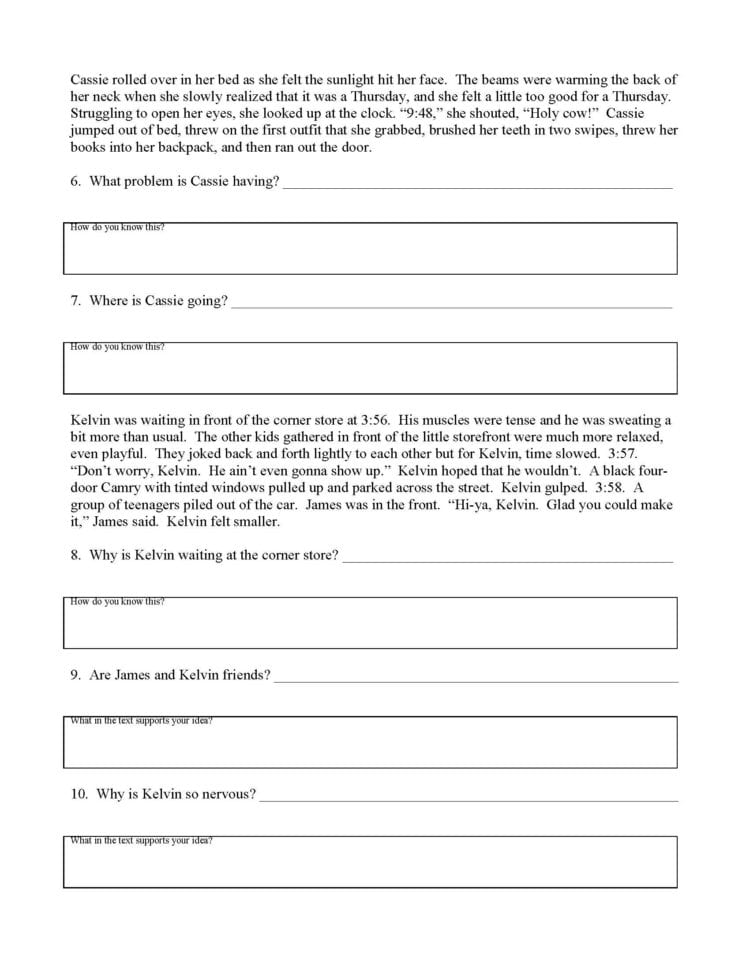 Inferences Worksheet 2  Preview