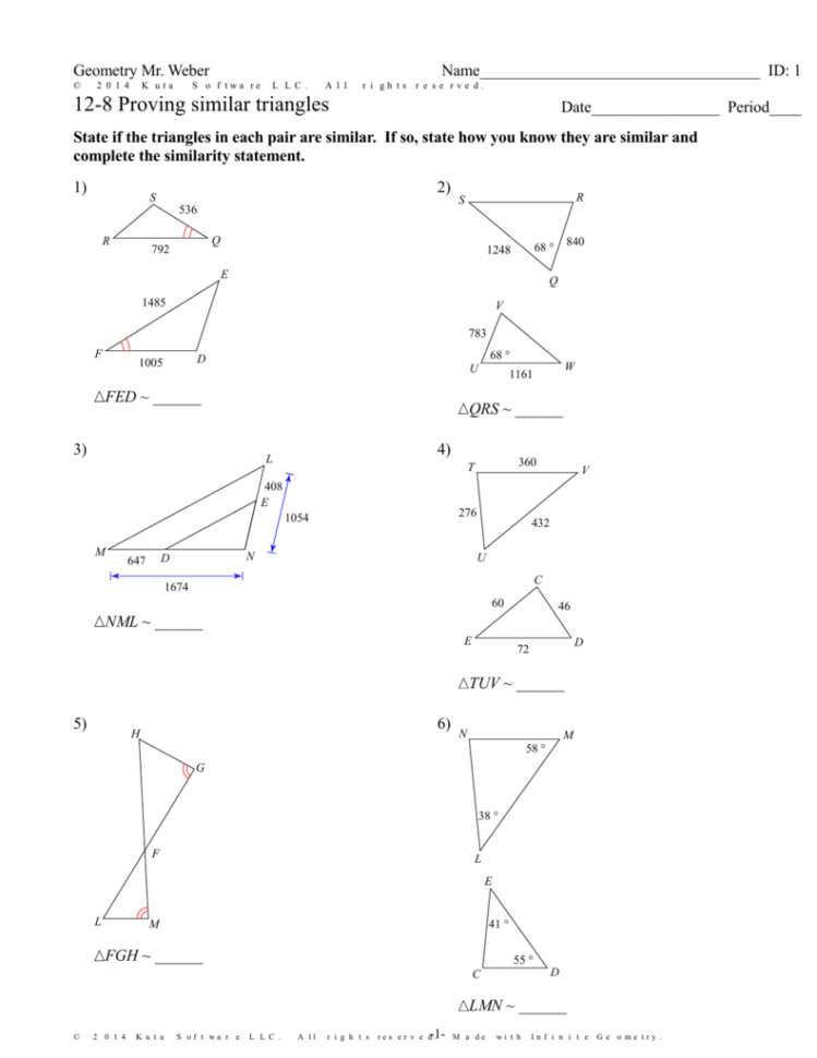 Infinite Geometry  128 Proving Similar Triangles
