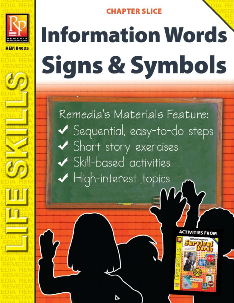 Information Words Unit Survival Signs  Symbols Vocabulary