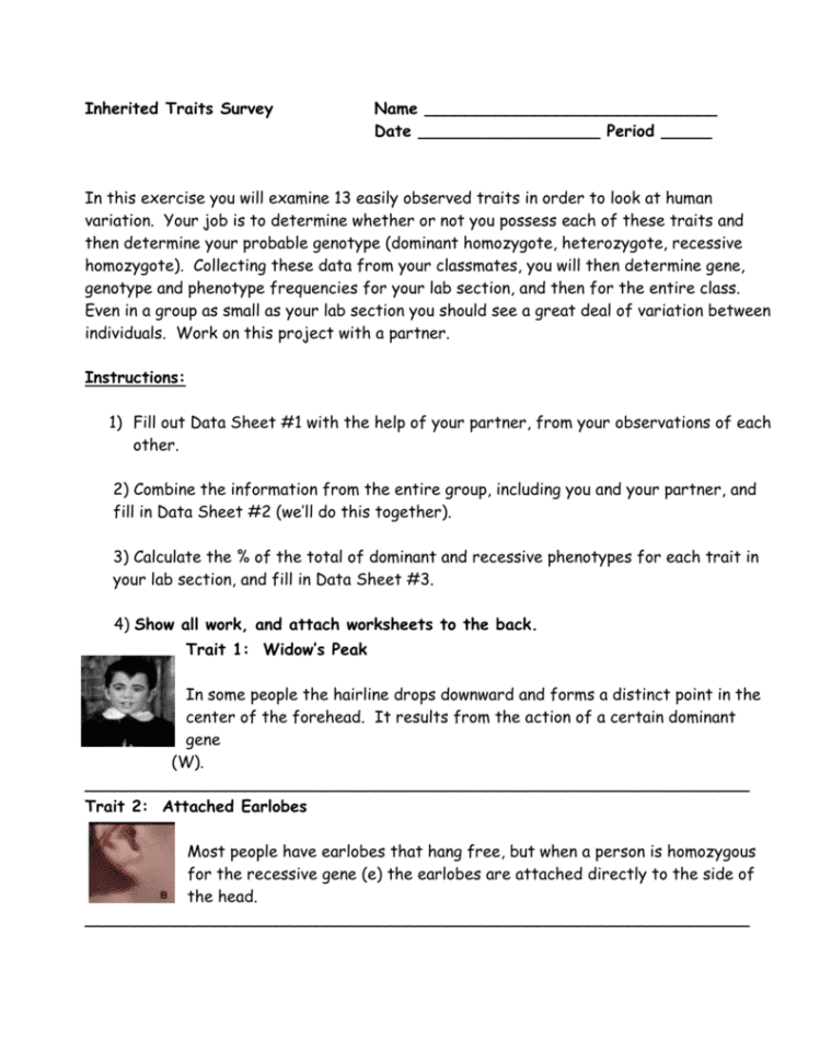 Inherited Traits Survey