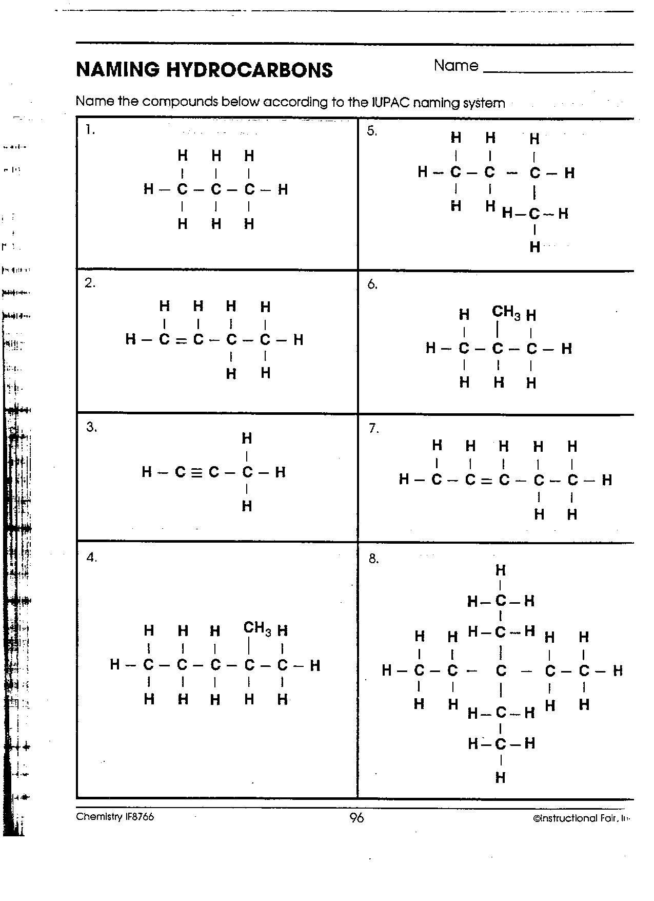 Inorganic Nomenclature Worksheet Printable Multiplication