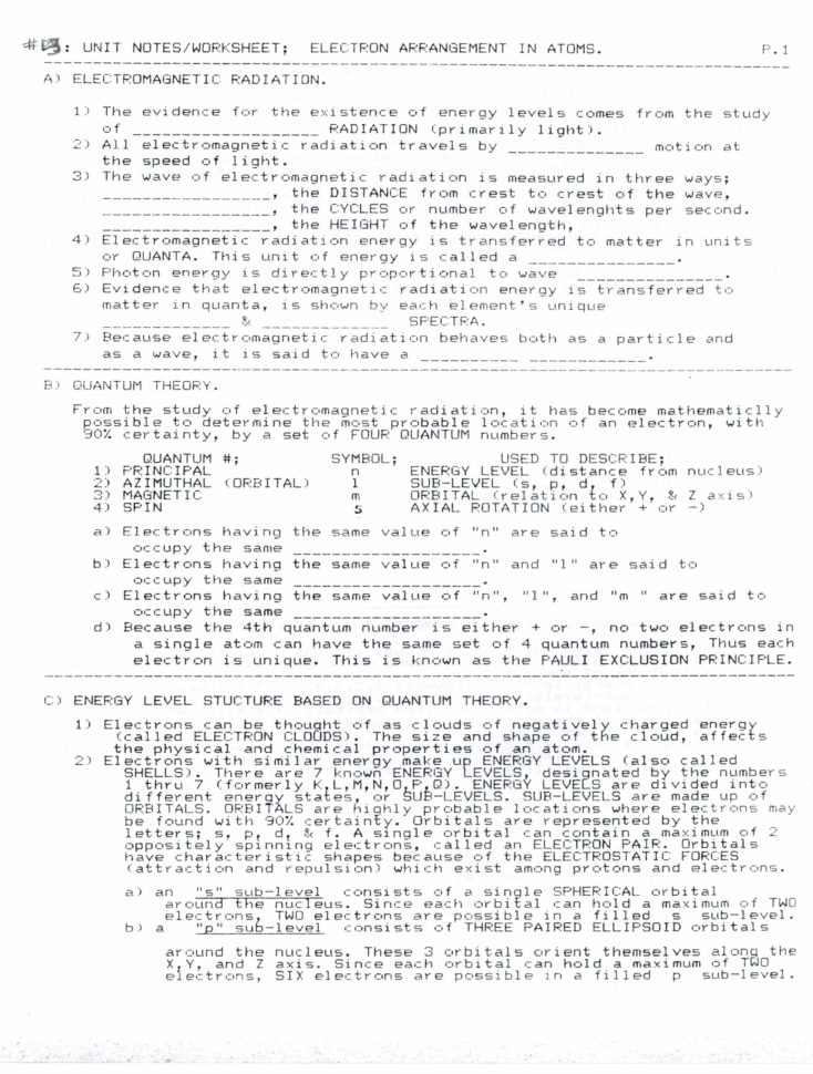 Intensified Chemistry  Units Ei  Midterm  Yorktown