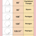 Interior And Exterior Angles Of A Regular Polygon Worksheet