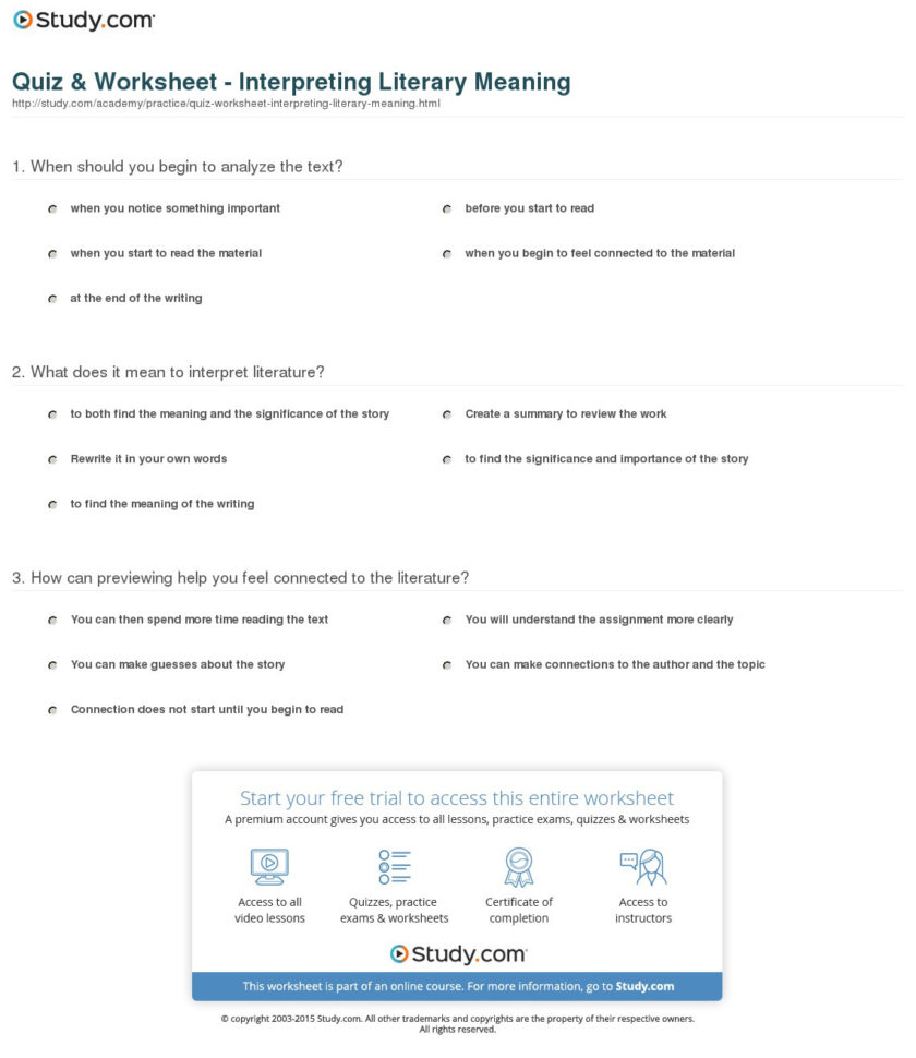 Interpreting Text And Visuals Worksheet Answers  Yooob