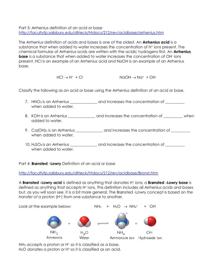 Intro To Acids  Bases Worksheet  Cathedral Irish Pages 1  4