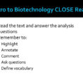 Intro To Biotechnology Close Read  Ppt Download