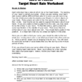 Intro To Fitness Target Heart Rate Worksheet Hearts In Motion