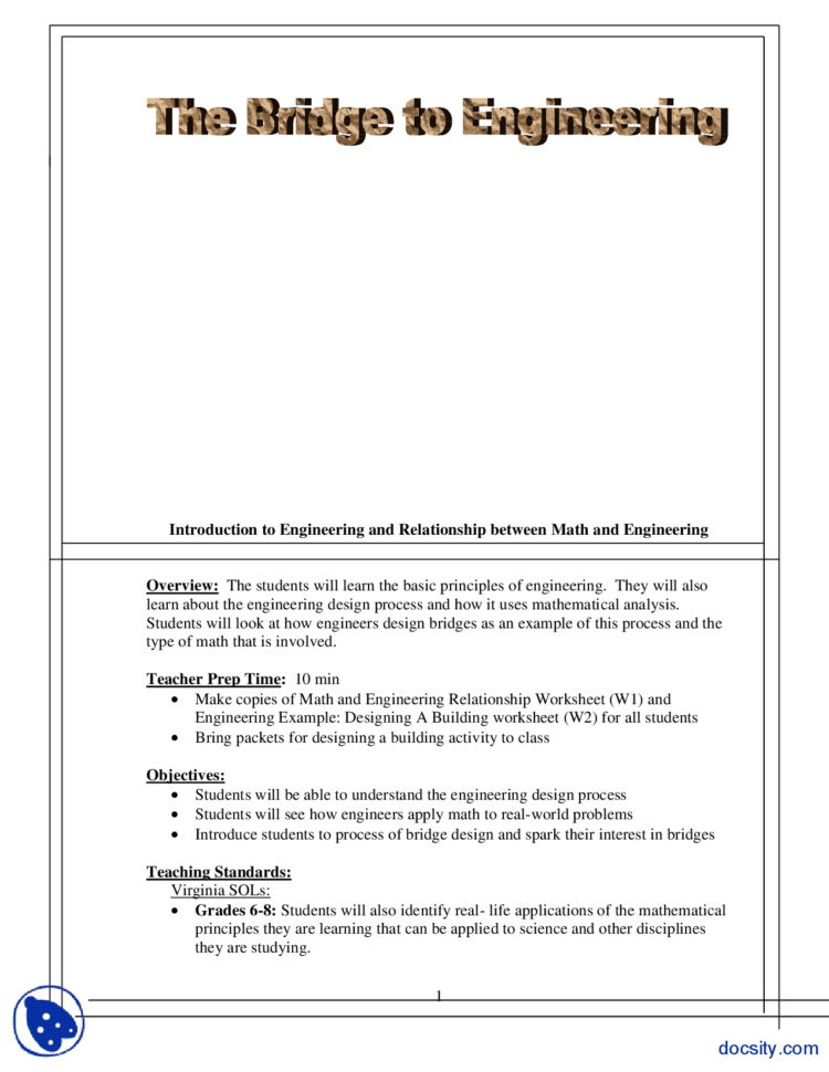 Introduction To Engineering  Engineering  Lecture Notes