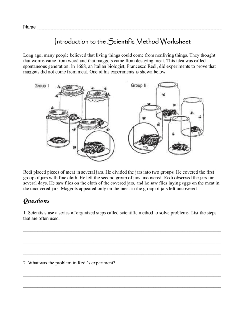 Scientific Method Worksheet Db excel