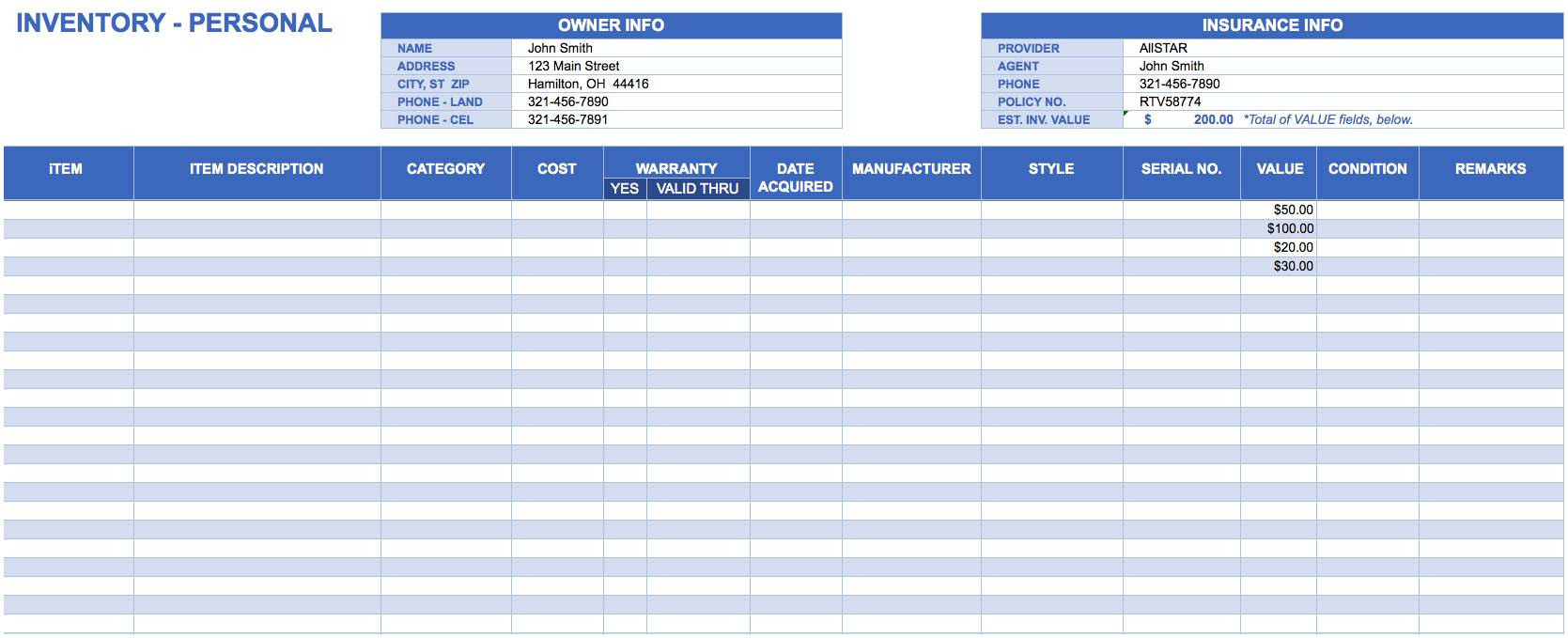 Inventory Control Worksheet Sample Worksheets And Sales Tag