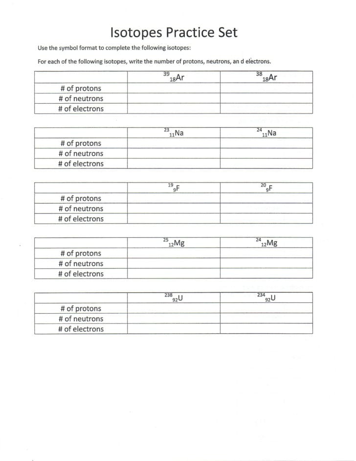 Isotope Notation Chem Worksheet 4 2 — db-excel.com