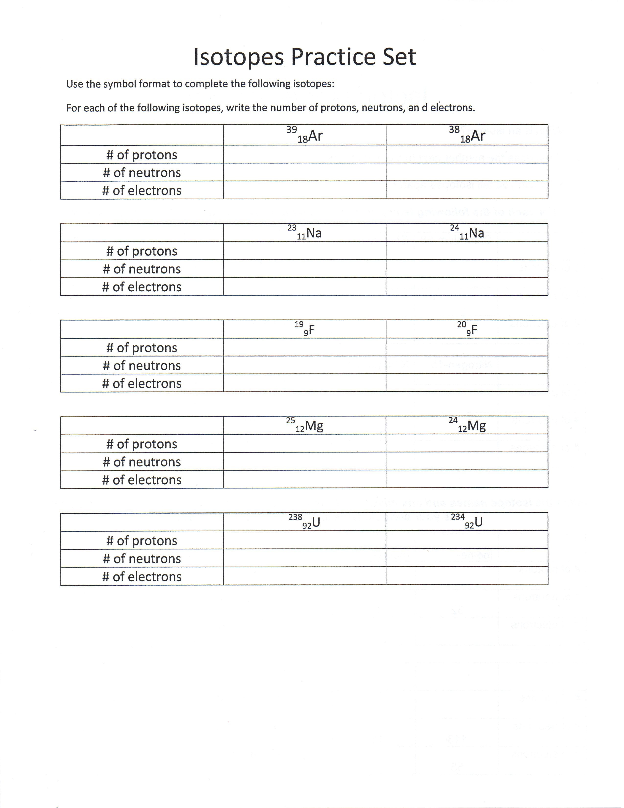 Isotope Notation Chem Worksheet 4 2 Db excel