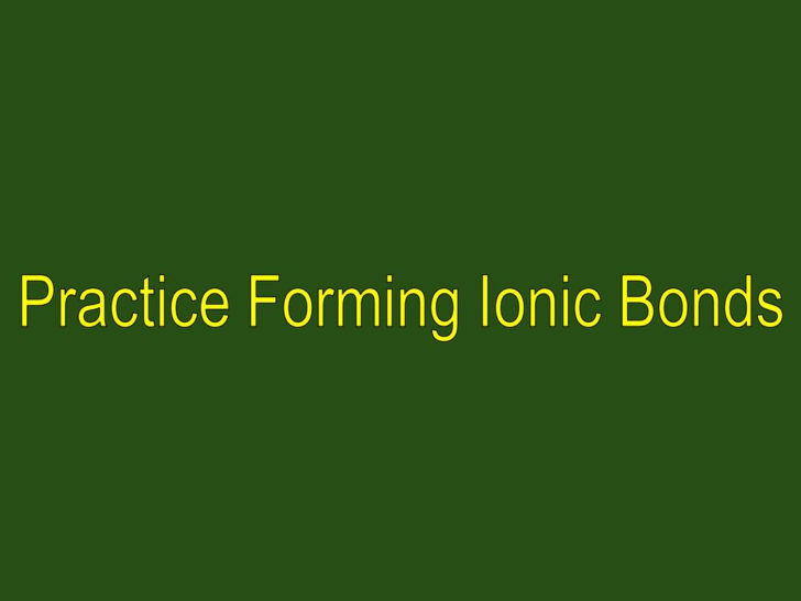 Bonding Basics Ionic Bonds Worksheet Answers