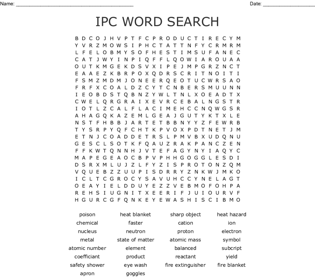 Ipc Word Search  Word Ipc Word Search  Word
