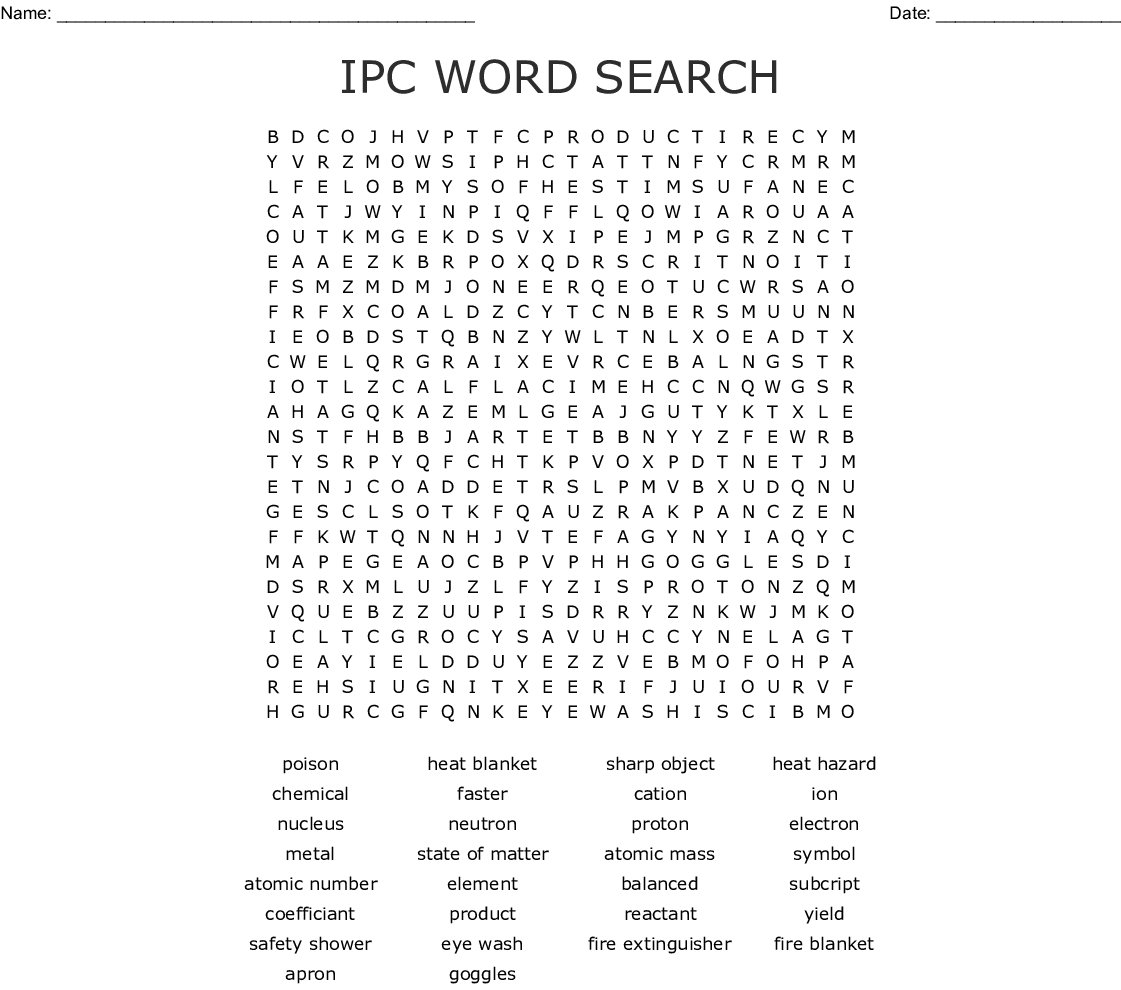 Ipc Word Search  Word
