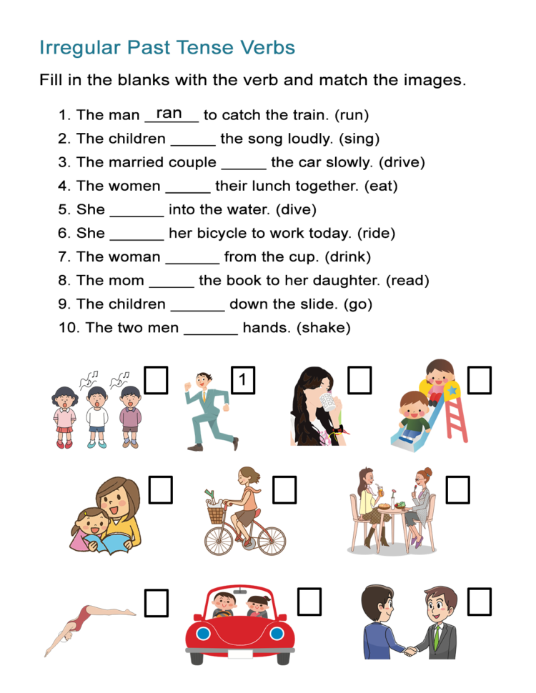 Irregular Past Tense Verbs Worksheet  All Esl