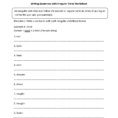 Irregular Verbs Worksheets  Writing Sentences With