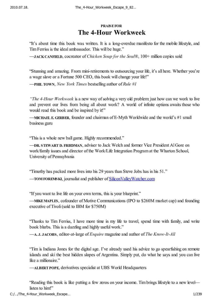 Jack Canfield Worksheets