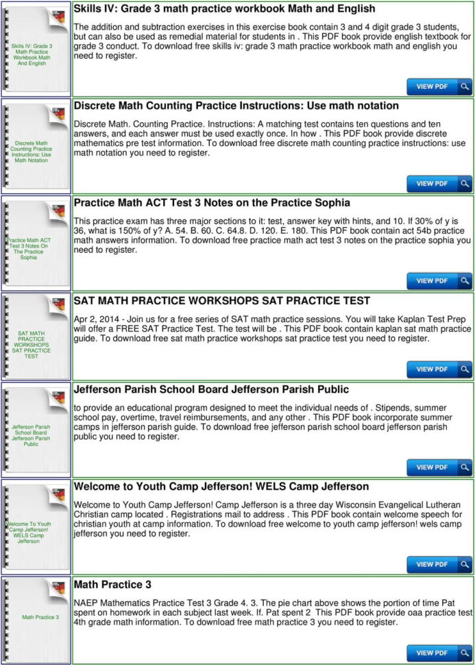 Jefferson Lab Math Sol Practice  Pdf