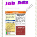 Job Ads 2  Esl Worksheetlitaylito