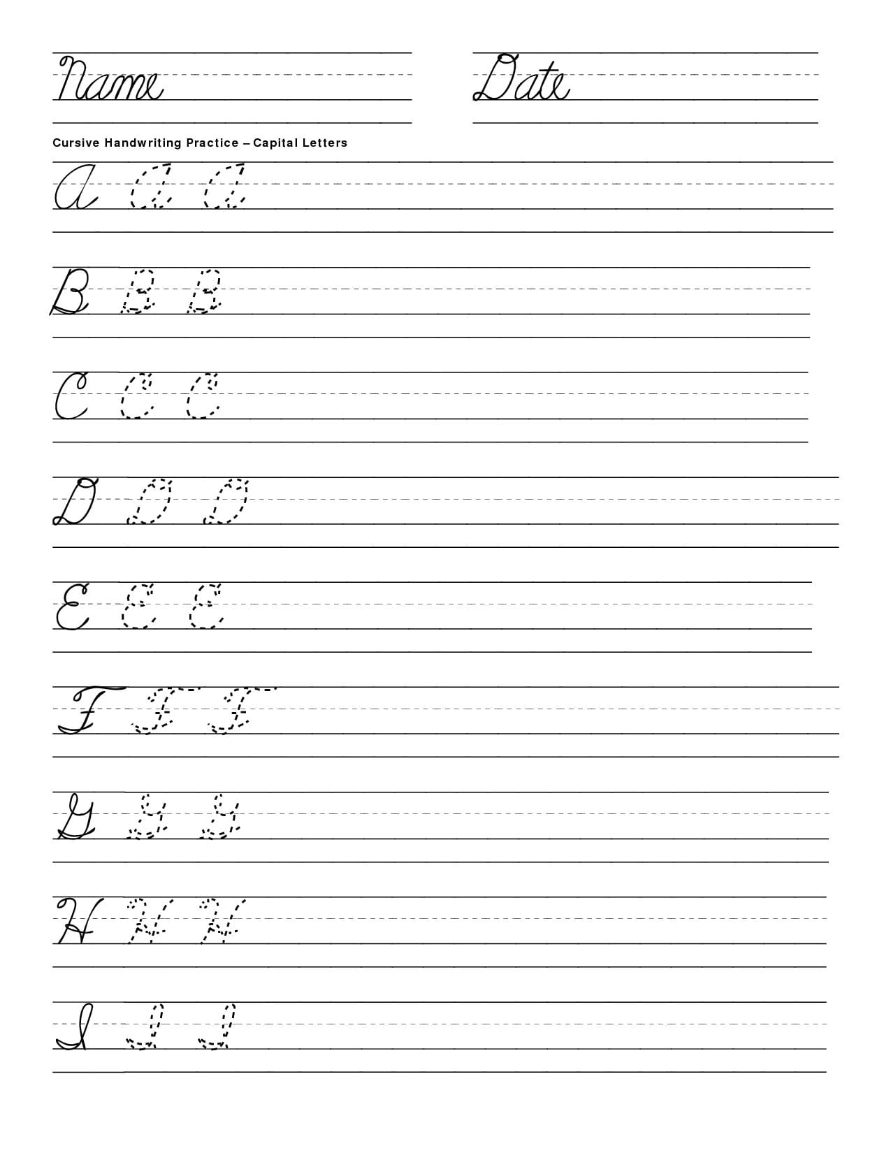 Joined Up Handwriting Worksheets Free