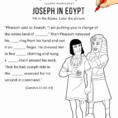 Joseph In Egypt Worksheet And Coloring Page – Bible Pathy