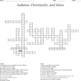 Judaism  Christianity Crossword  Word