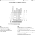 Judicial Branch Vocabulary Crossword  Word