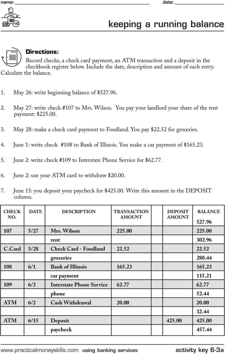 Keeping A Running Balance Pdf —