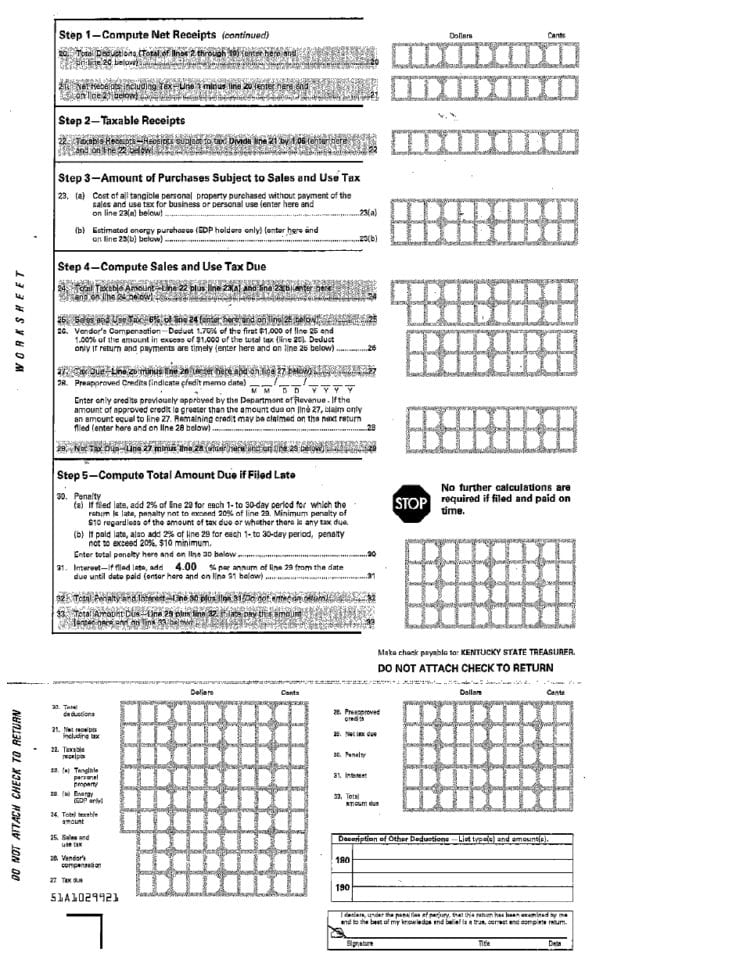Kentucky Sales Tax Form Pdf How To Fill Out And Use Return