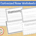Kids Name Tracing Worksheet Learn To Write Learn To Write Name Practice  Writing Child's Name Personalized Worksheets Custom Worksheets