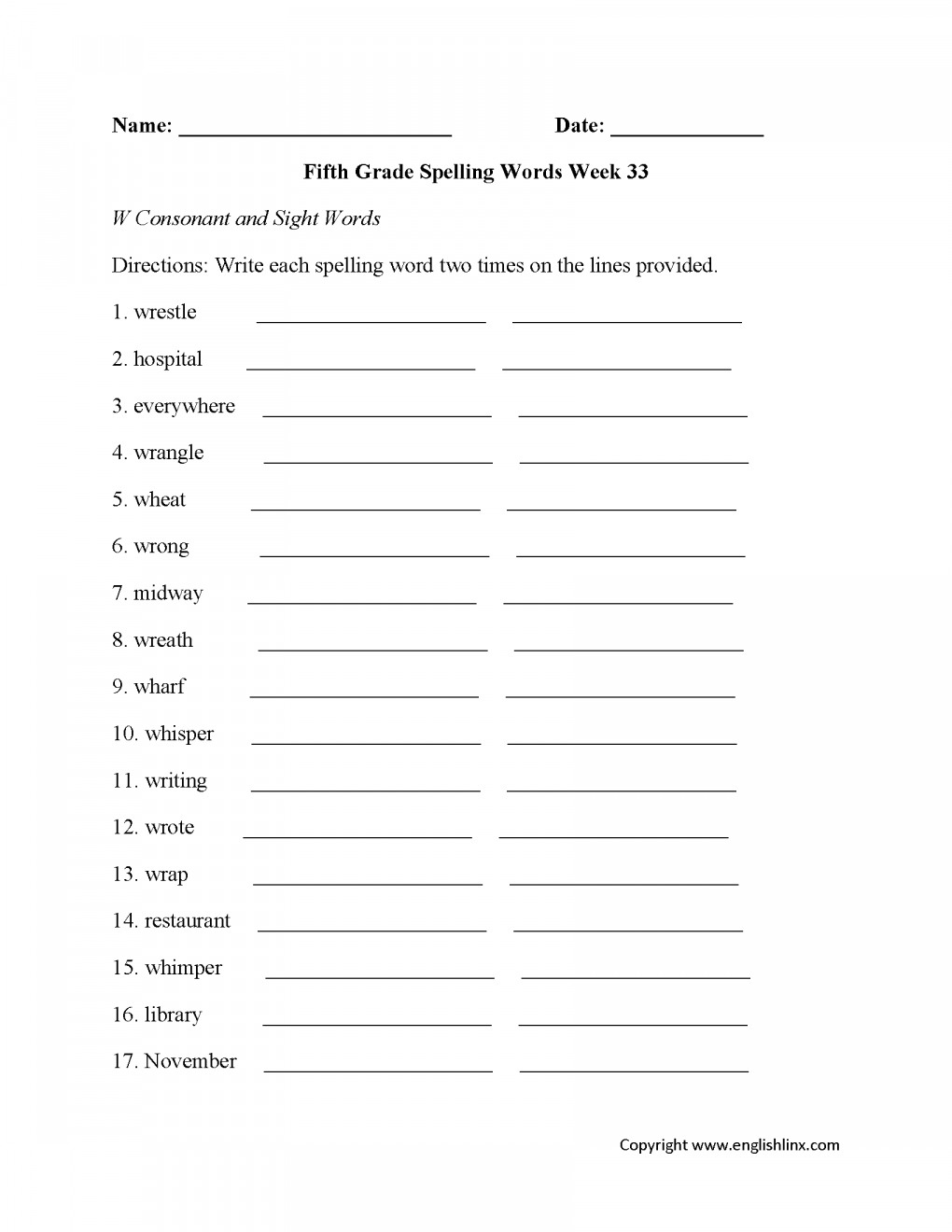 Kids Worksheet  English Worksheets  Spelling Worksheets