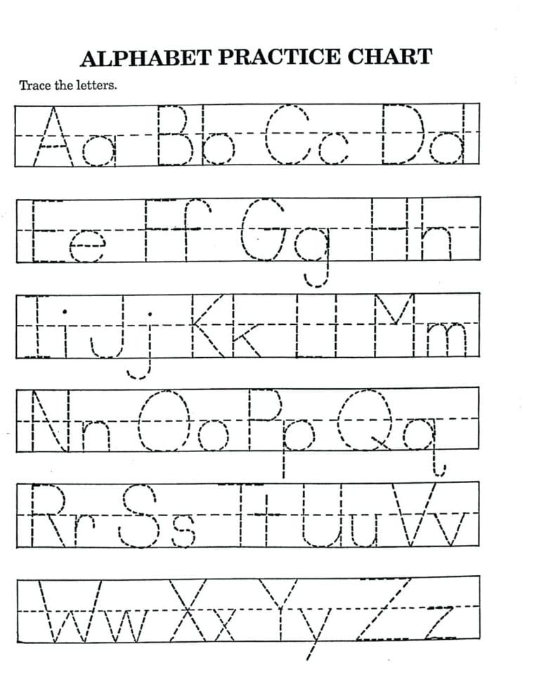 Kindergarten Abc Tracing Worksheets – Nobelpaperco