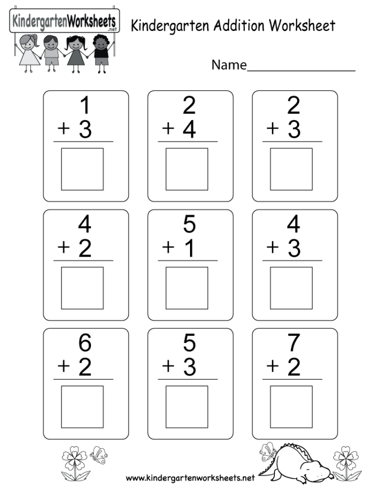 Kindergarten Addition Worksheet  Free Math Worksheet For Kids