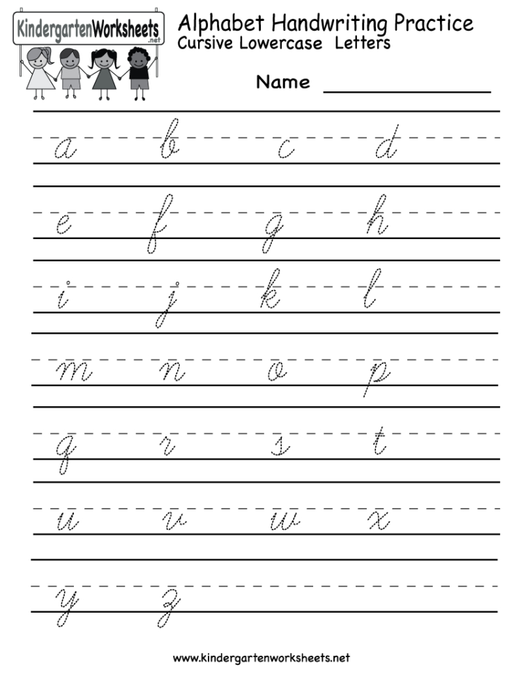 Kindergarten Alphabet Handwriting Practice Printable School