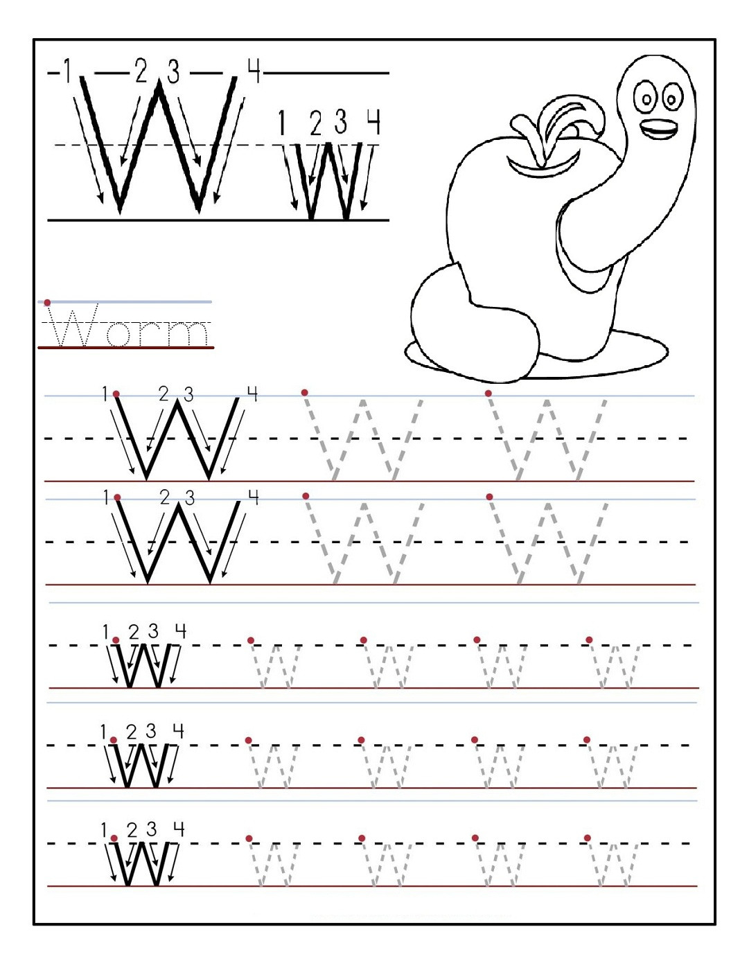 Kindergarten Alphabet Worksheets Printable  Activity Shelter