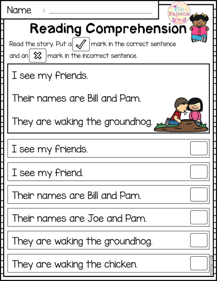 Kindergarten Easy Esl English Reading Comprehension