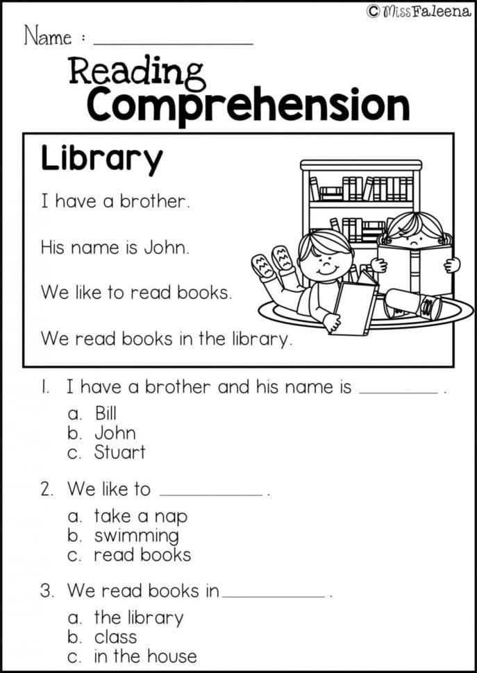 Kindergarten Easy Esl English Reading Comprehension Kindergarten Easy Esl English Reading Comprehension