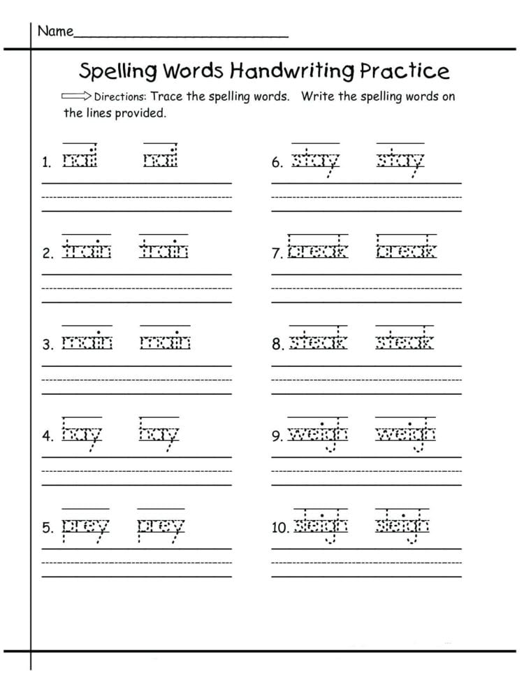 Kindergarten Handwriting Worksheets  Best Coloring Pages